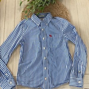Abercrombie Kids Blue and White Striped Button Down Shirt
